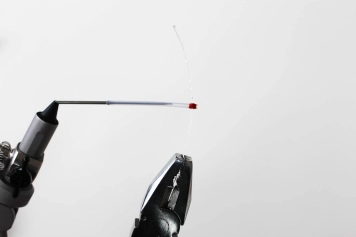 Step 3 - Scoring the nylon Step 3 - Scoring the nylon